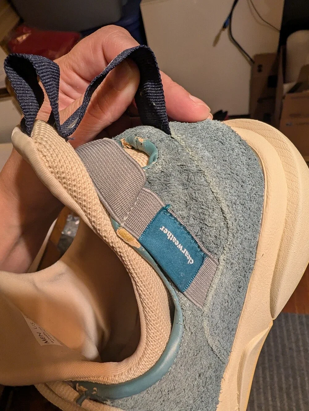 Clearweather Contera Suede Colorblock Sneakers in blue Mens size 10.5 women's 12